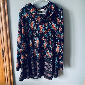 Living Doll LA floral sweater dress